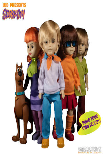 Scooby Doo Action Figures x 4 Living Dead Dolls Mezco Toys