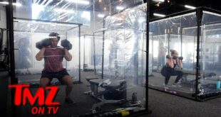 CA Gym Installs Shower Curtain Workout Pods In Return From COVID Closure | TMZ