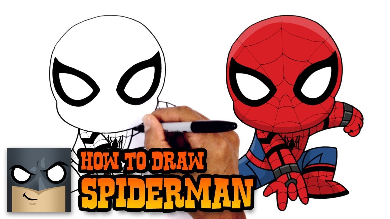 how to draw spiderman homecoming