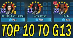 Top 10 Best to Take to Gear 13 - Star Wars: Galaxy of Heroes - SWGoH