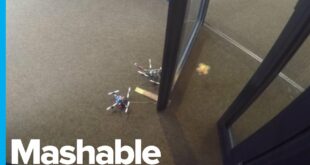 Drones Cooperate to Open a Door and Hold It Open for Their Friend