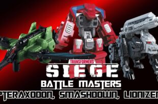 Transformers Siege : 3 Battle Masters - Pteraxadon Smashdown and Lionizer (Transformations)