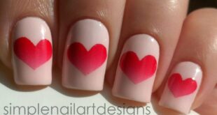 Valentine's Day Heart Nail Art Tutorial