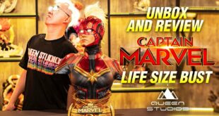 Captain Marvel Life Size Bust by Queen Studios Unbox and Review