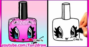 How to Draw Easy Cartoons - Nail Polish Tutorial Cute + Stylish Fun2draw Kawaii