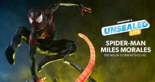Spider-Man Miles Morales Premium Format Figure by Sideshow | Unsealed Lite
