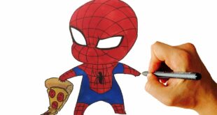 How to Draw Spiderman Chibi From Marvel Characters Easy Step by Step Video Lesson