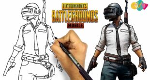 how to draw pubg character || drawing pubg man from pubg game