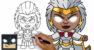 How To Draw Storm | Fortnite Marvel Heroes