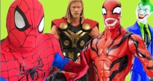 Cosplay Cosplayers Homem Aranha Thor Marvel Select x Coringa Carnificina Carnage DC Comics bonecos