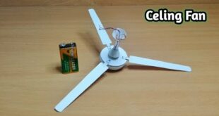 How To Make A Ceiling Fan ||  Homemade DC Ceiling Fan Science Project || DC 12v Ceiling Fan