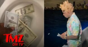Kodak Black Flushes Money Down The Toilet, Throws It Into The Sea | TMZ TV
