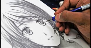 How to draw Anime Girl''Using only ONE pencil"[Anime Drawing Tutorial]