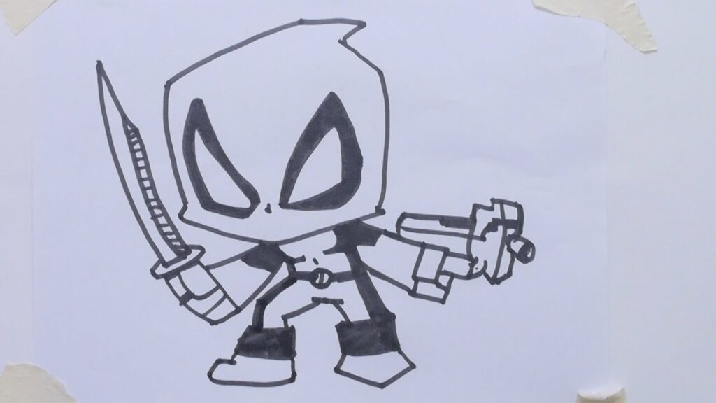 How to draw cartoon deadpool - Epic Heroes Entertainment Movies Toys TV  Video Games News Art