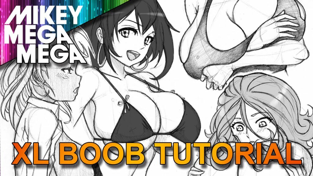 How To Draw BOOBS 3 |F+ CUP BREASTS| IN ANIME MANGA with MIKEYMEGAMEGA