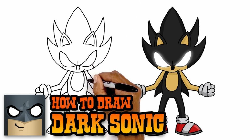 how to draw dark sonic - Video Art Tutorial