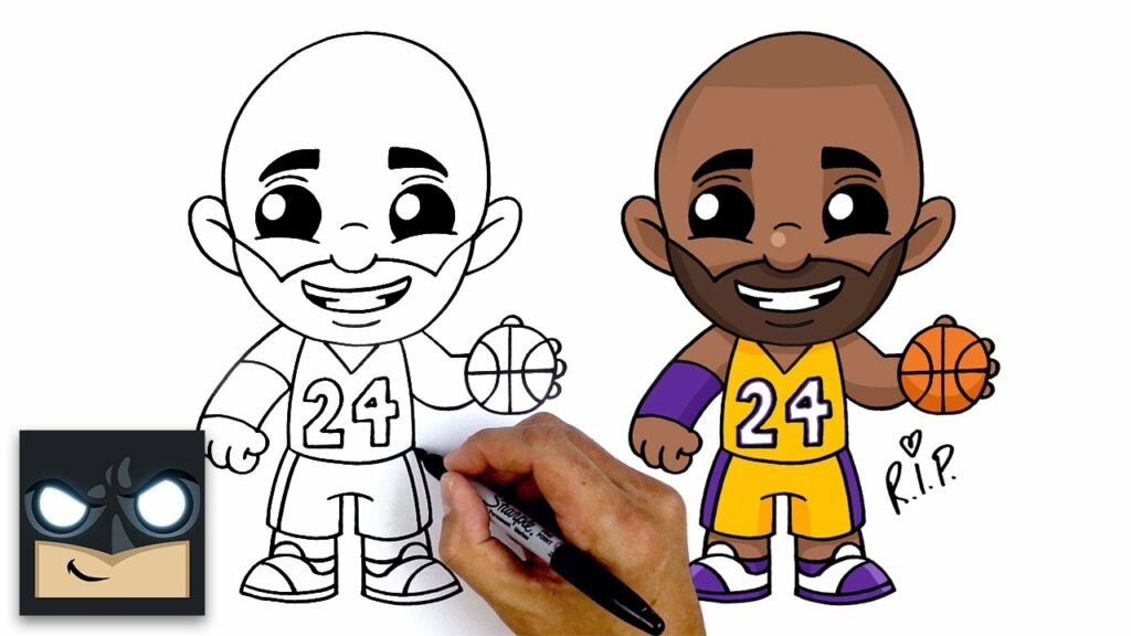 How To Draw Kobe Bryant | LA Lakers