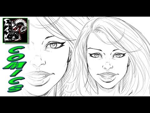 How to Draw - Comics Style - Female Faces - Narrated