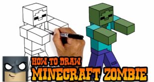 How to Draw Zombie Minecraft (Art Tutorial)