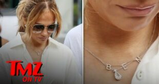 Jennifer Lopez Dons "BEN" Necklace While Vacationing in Italy | TMZ TV