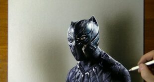 Black Panther Drawing from Marvel Movie