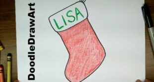 Drawing: How To Draw Cartoon Christmas Stocking Easy drawing lessons