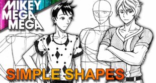 How To Draw MALE ANIME MANGA CHARACTERS From BASIC SHAPES