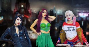 ASMR DC Gotham Girls Cosplay Try on - Cat Woman, Harley Quinn & Poison Ivy