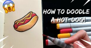 Doodle Friday: HOW TO DOODLE A HOT-DOG | Step by Step Tutorial for Kids
