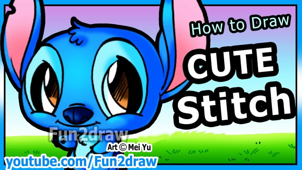 How to Draw Cartoon Characters - Disney Stitch - Easy Art Lessons
