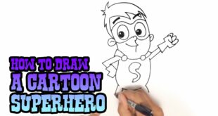 How to Draw a Cartoon Superhero from Cartooning4Kids | C4K