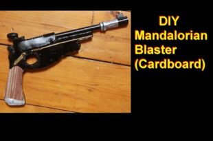 Mandalorian Blaster Pistol DIY (cardboard) Star Wars, Cheap Build