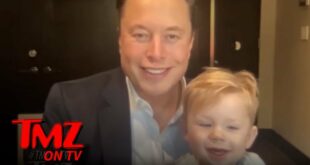 Elon Musk's Baby Boy Makes Appearance During Space Presentation | TMZ TV