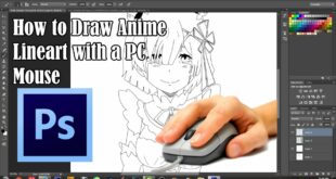 How to Draw Anime Lineart with a PC Mouse - Photoshop CS6 Brush Setup Tutorial
