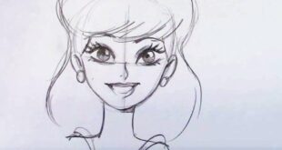How to Draw a Pretty Girl Cartoon (Step by Step)