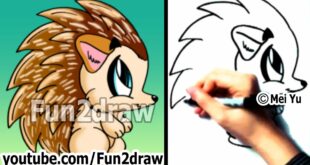 How to Draw Cartoon Animals - How to Draw a Hedgehog - Easy Drawings - Fun2draw | Learn from Home