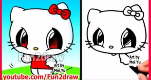 How to Draw Hello Kitty Cartoon Characters -Fun2draw Art Lessons