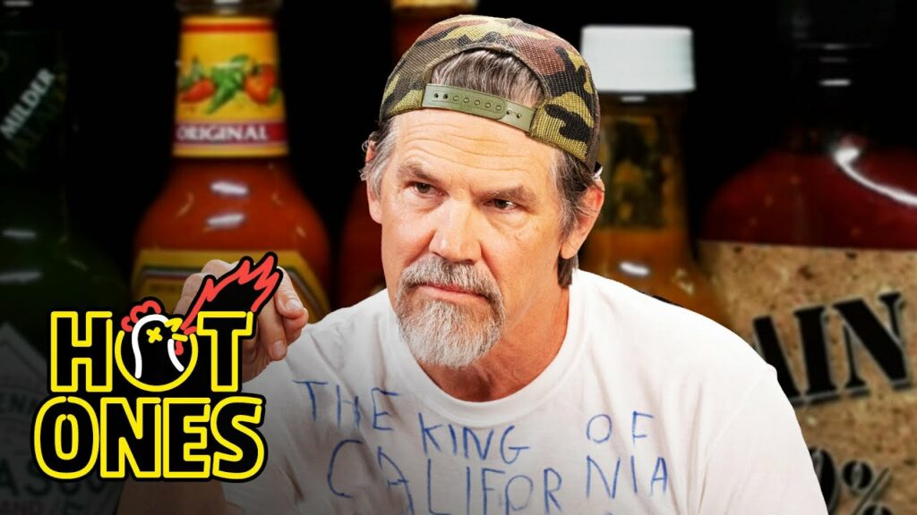 Josh Brolin Absurdity While Eating Spicy Wings - Hot Ones !!!