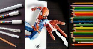 Drawing Spider Man 3d Art - Marvel - Avengers - Timelapse