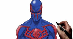How To Draw Spiderman 2099 | Step By Step | Marvel