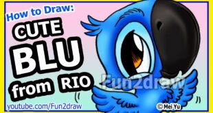 Rio Movie Blu - How to Draw Cartoons - Fun2draw Animals | Online Art Tutorials