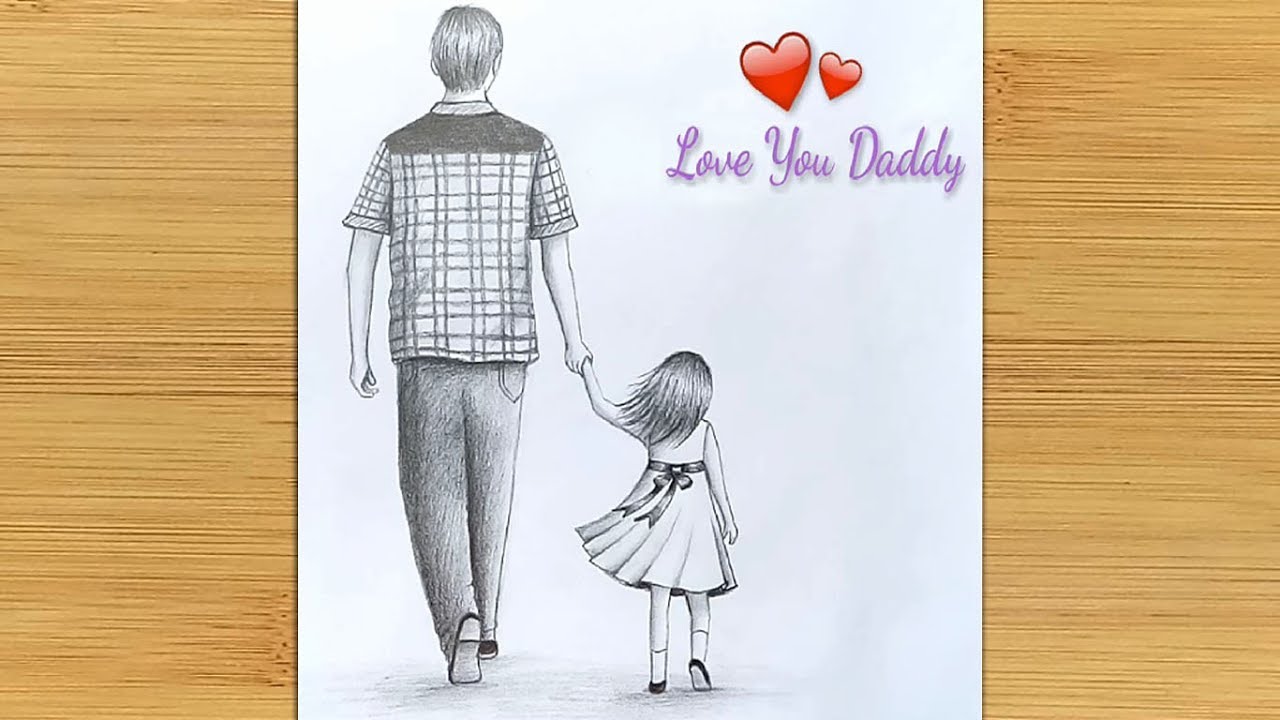 Happy father day doodle sketch Royalty Free Vector Image
