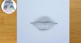 Easy way to draw Realistic Lips -  Pencil Sketch for beginners  #Creative #art #Satisfying #Shorts