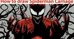 How to Draw Spiderman Carnage Step by Step Easy Drawing Tutorial Marvel Comics (Not Easy)