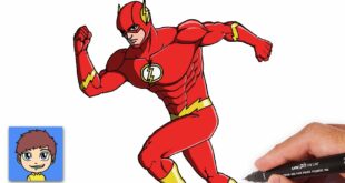 How to Draw The Flash Step by Step - DC Superhero Drawing Easy