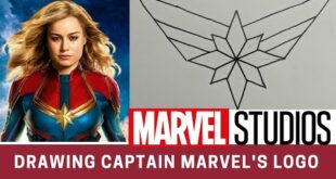 How To Draw CAPTAIN MARVEL'S Logo Tutorial in 2 Minutes | Marvel Studio | Drawing For Kids