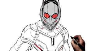 How To Draw Ant Man | Step By Step | Marvel