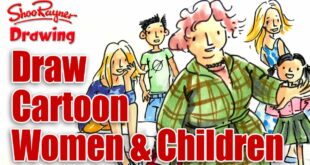 How to draw cartoon style Women, Children and Babies - Part 3