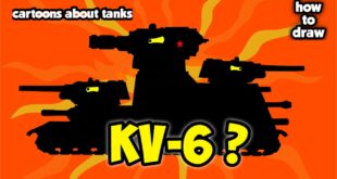 How To Draw Cartoon Tank KV-6 45 | HomeAnimations - Cartoons About Tanks