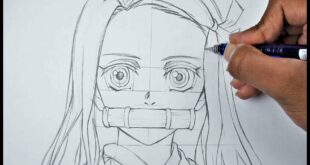 How to draw Nezuko & Anatomy - Anime Drawing Tutorial for Beginners)
